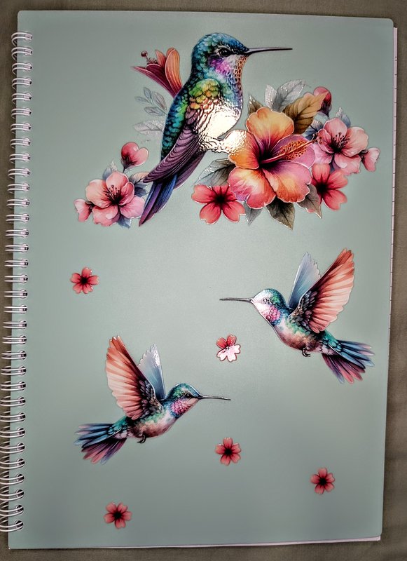 A4 Notebook Hummingbird blossom