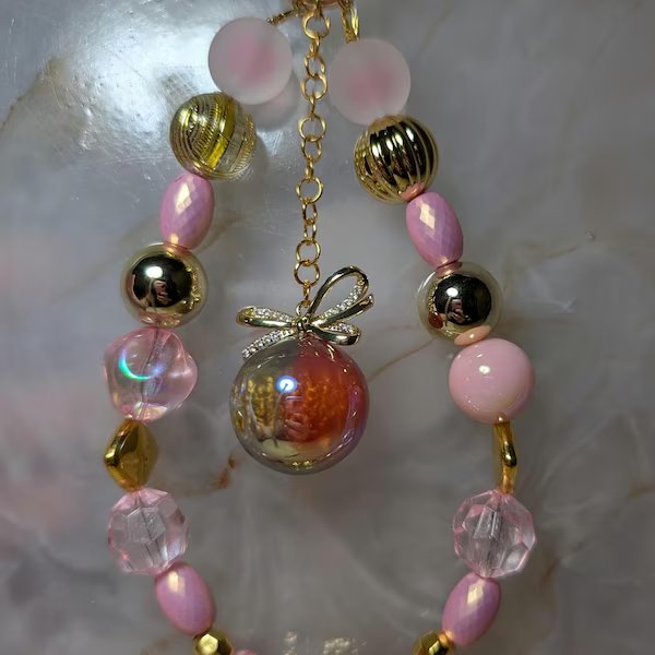 Blue Roses Rhinestone Beaded Pen