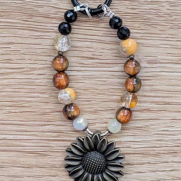 Sunflower Charm Keychain