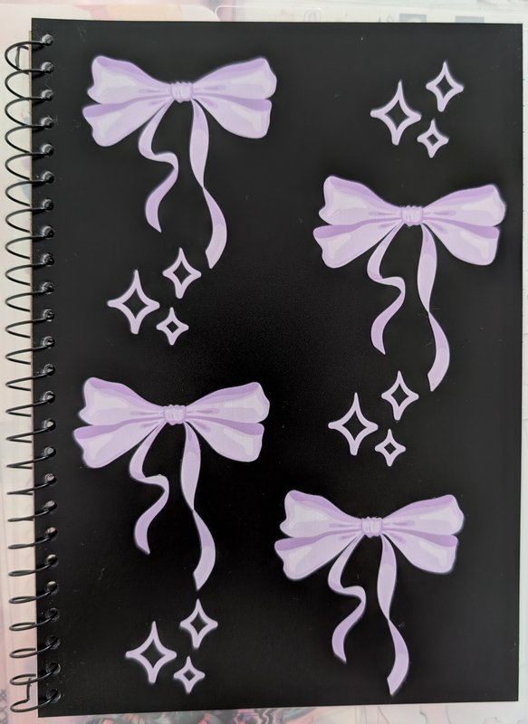 A5 Notebook - Purple Bow