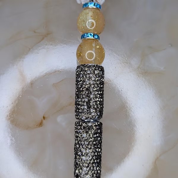 Green Mint Beaded Badge Reel